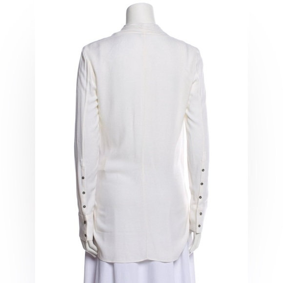 Helmut Lang Fold Over Drape Wrap Front Blouse Size Medium - Picture 10 of 10